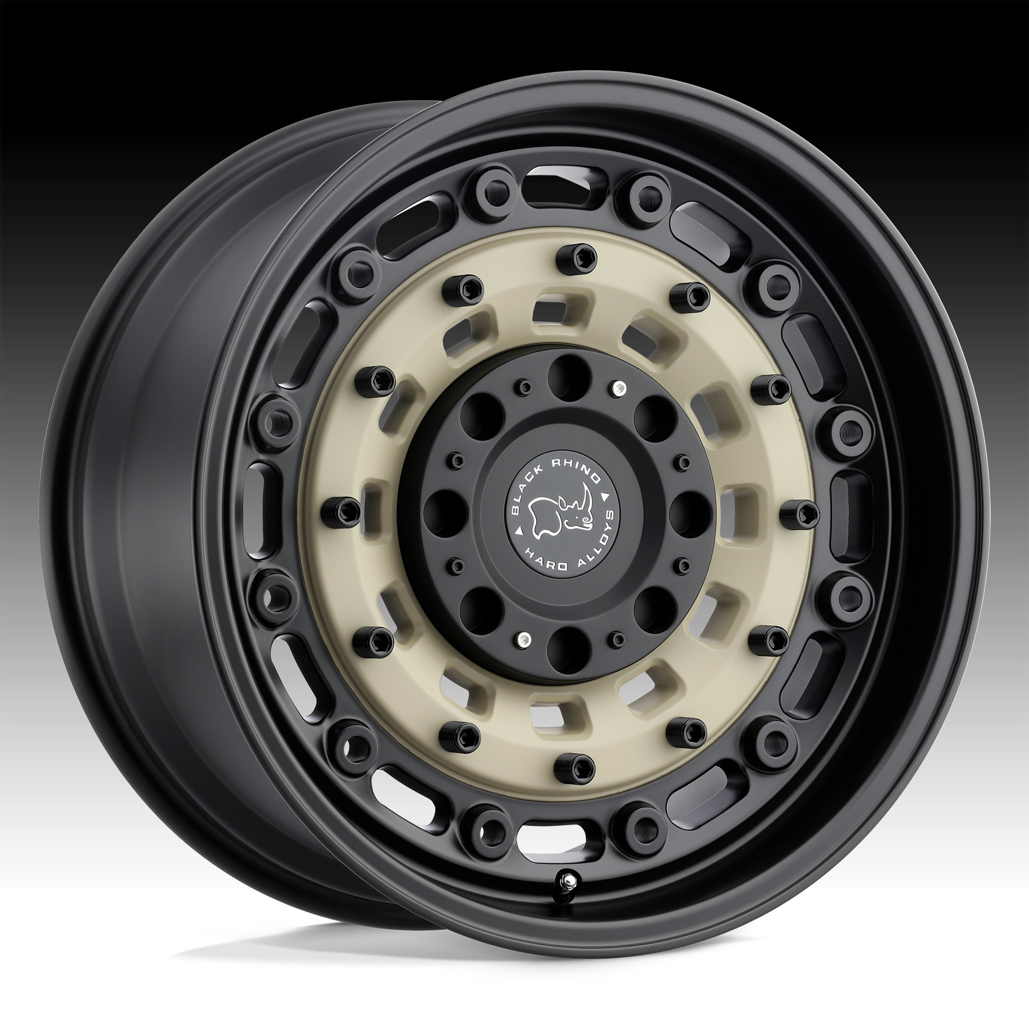 Black Rhino Arsenal Sand on Black Custom Truck Wheels - Arsenal - Black